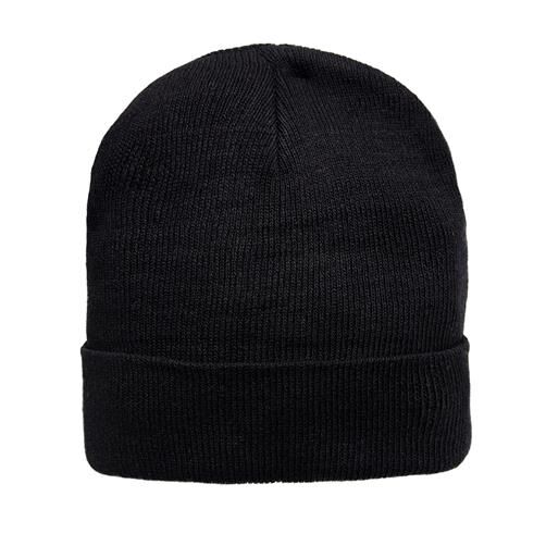 Gorro Tejido Negro con Puño